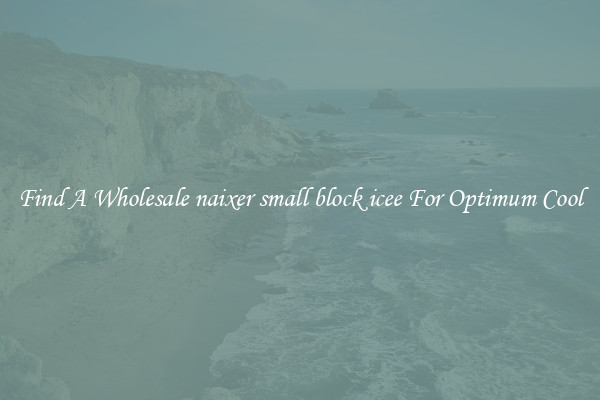 Find A Wholesale naixer small block icee For Optimum Cool