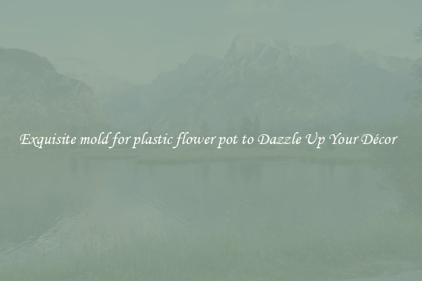 Exquisite mold for plastic flower pot to Dazzle Up Your Décor  