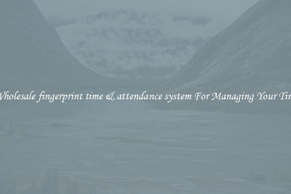 Wholesale fingerprint time & attendance system For Managing Your Time