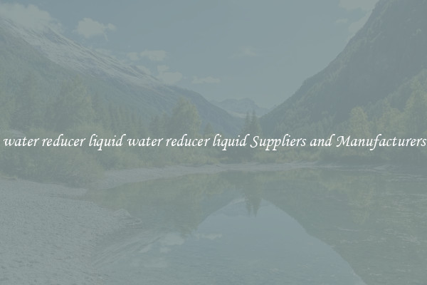 water reducer liquid water reducer liquid Suppliers and Manufacturers