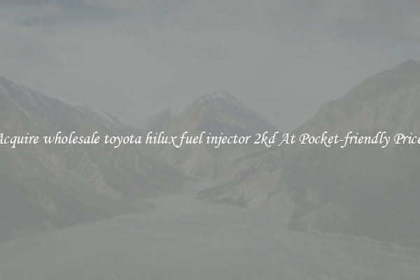Acquire wholesale toyota hilux fuel injector 2kd At Pocket-friendly Prices