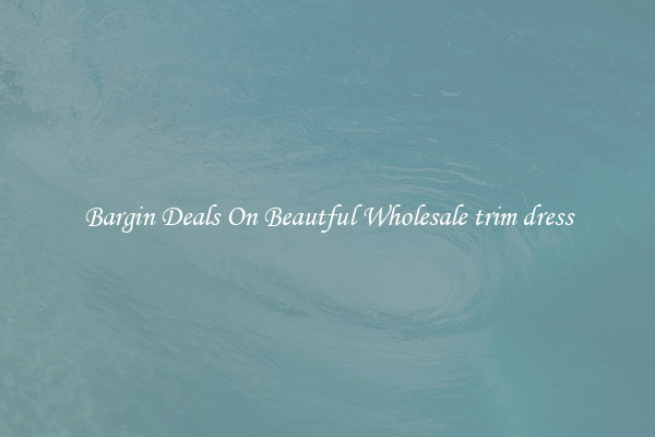 Bargin Deals On Beautful Wholesale trim dress