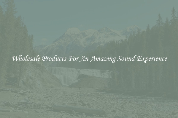 Wholesale Products For An Amazing Sound Experience