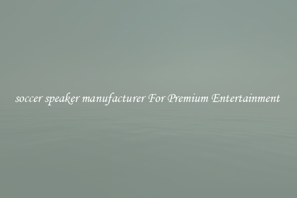 soccer speaker manufacturer For Premium Entertainment 