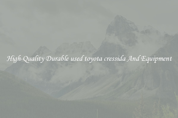 High-Quality Durable used toyota cressida And Equipment