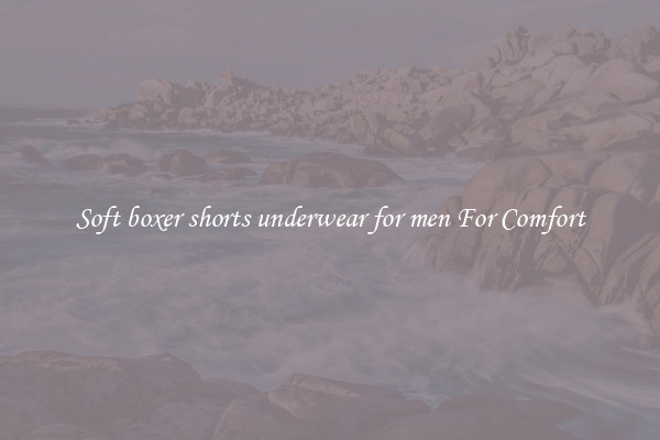 Soft boxer shorts underwear for men For Comfort