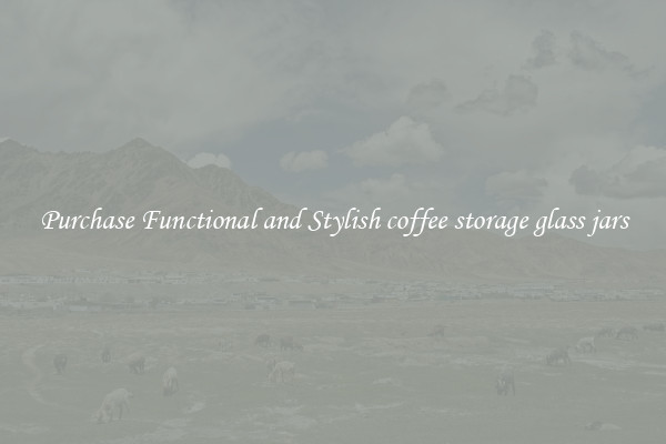 Purchase Functional and Stylish coffee storage glass jars